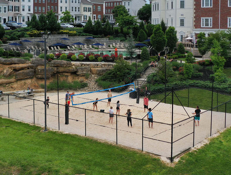 sand volleyball court